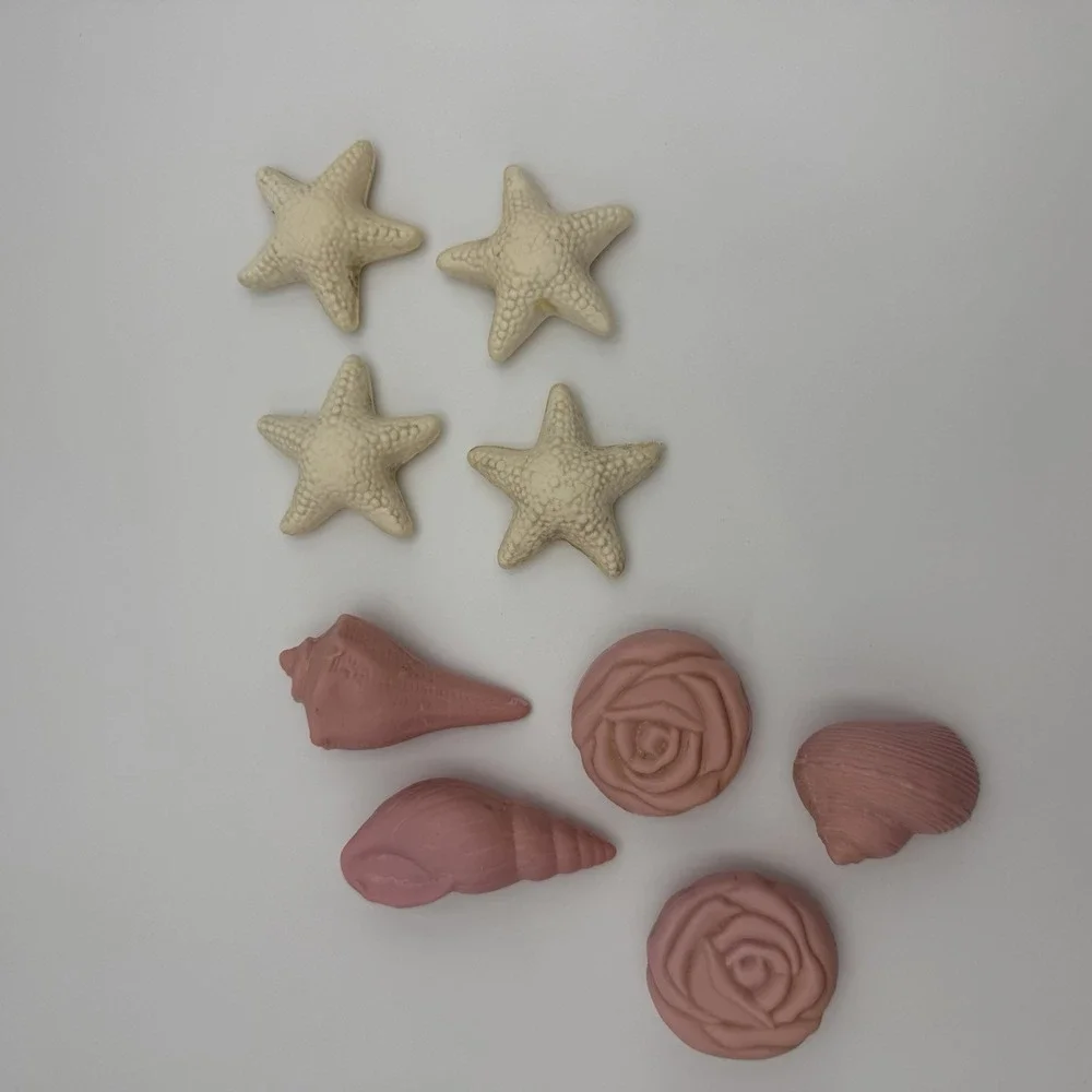 Vtg Ceramic Bathtub Pink Soap Sponge Dish Cottage Farmhouse Trinket & Shell Soap